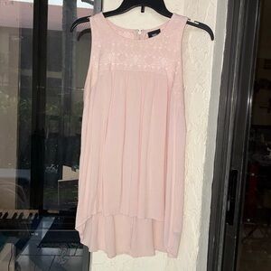 Mossimo Supply Co. Blush Embroidered Sleeveless Top